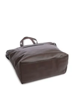 Lora Calf Optic L Shopper fein genarbtes Kalbsleder dunkelbraun