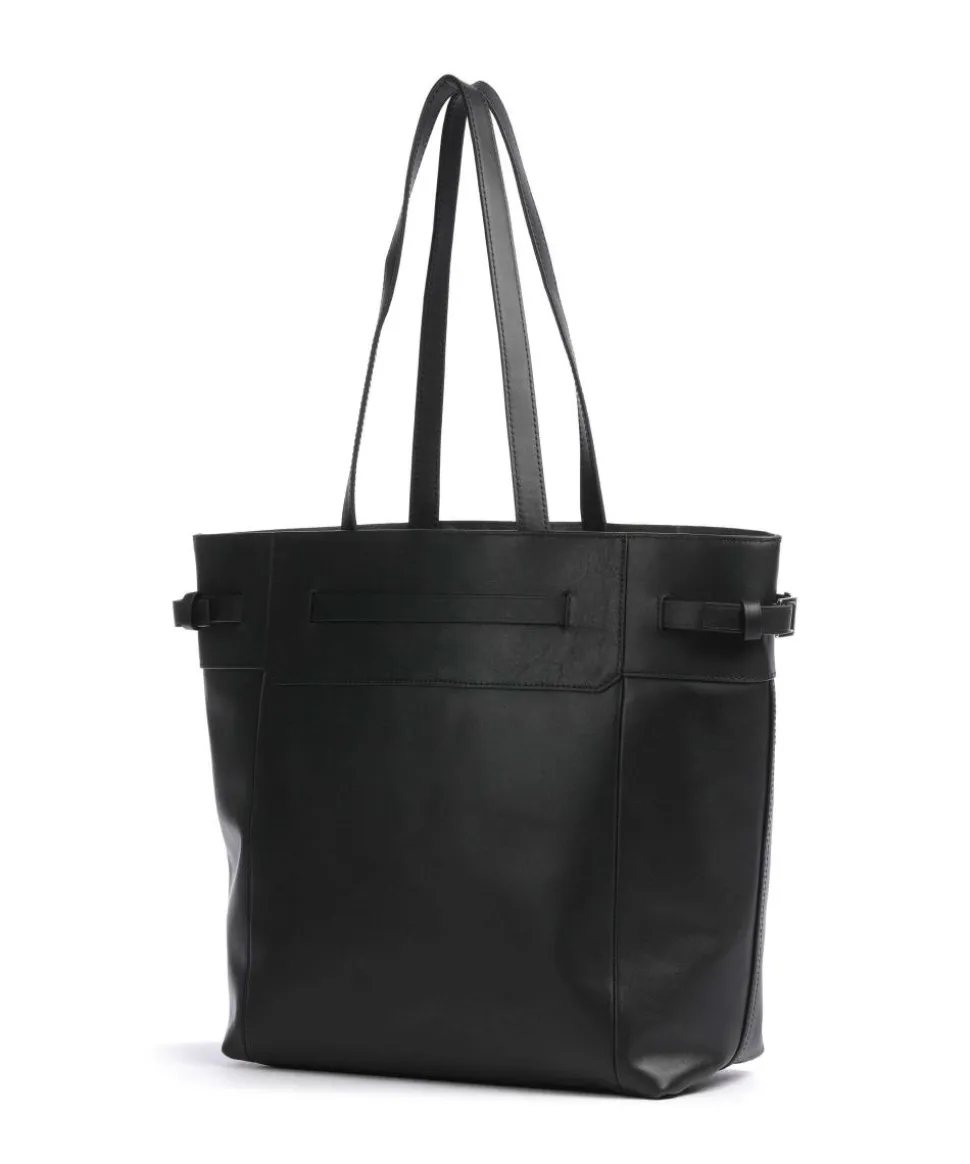 Lora Calf Optic L Shopper fein genarbtes Kalbsleder schwarz