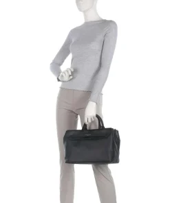 Lora Calf Optic M Handtasche fein genarbtes Kalbsleder schwarz