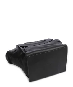 Lora Small Pebble L Handtasche genarbtes Rindsleder schwarz