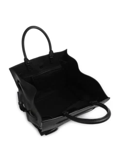 Lora Small Pebble L Handtasche genarbtes Rindsleder schwarz