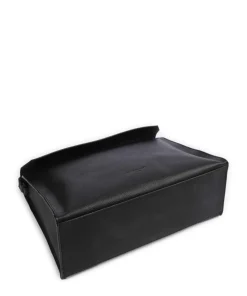 Lora Small Pebble M Schultertasche genarbtes Rindsleder schwarz