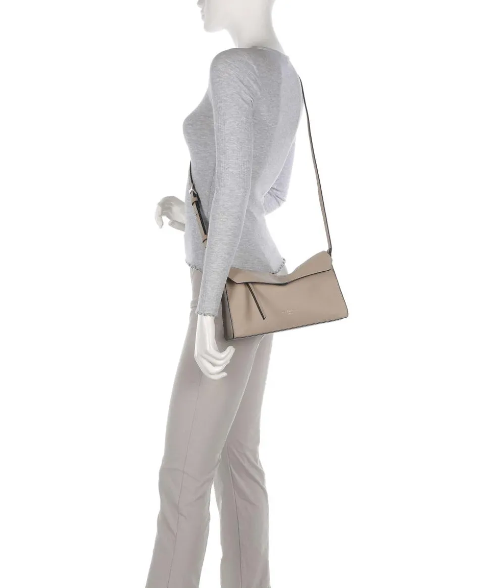 Lora Small Pebble S Umhängetasche genarbtes Rindsleder beige