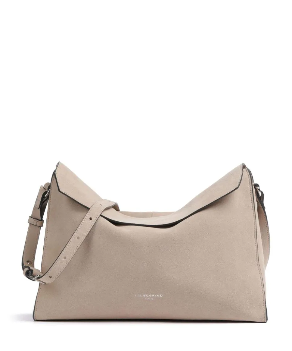 Lora Suede M Umhängetasche aufgerautes Leder beige