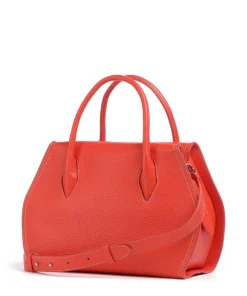 Lord Handtasche genarbtes Leder orange