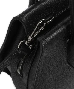 Lord Handtasche genarbtes Leder schwarz