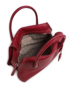 Lord Handtasche genarbtes Leder rot