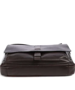 Loreto Janis Kuriertasche fein genarbtes Rindsleder dunkelbraun