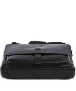 Loreto Janis Kuriertasche fein genarbtes Rindsleder schwarz