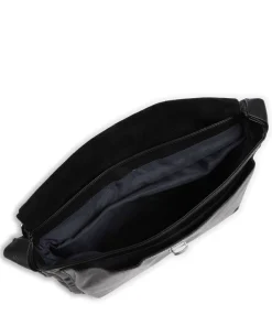 Loreto Janis Kuriertasche fein genarbtes Rindsleder schwarz