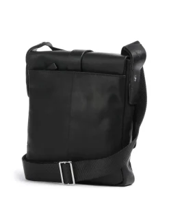 Loreto Paris Umhängetasche fein genarbtes Rindsleder schwarz