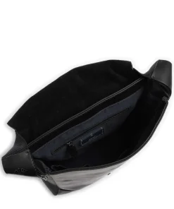 Loreto Paris Umhängetasche fein genarbtes Rindsleder schwarz