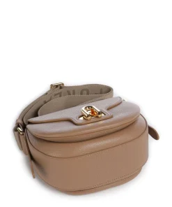 Lotus Mini Umhängetasche genarbtes Leder hellbraun