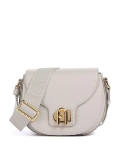 Lotus Mini Umhängetasche genarbtes Leder beige