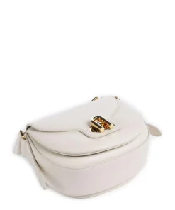 Lotus Mini Umhängetasche genarbtes Leder weiß