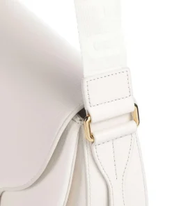 Lotus S Umhängetasche genarbtes Leder weiß