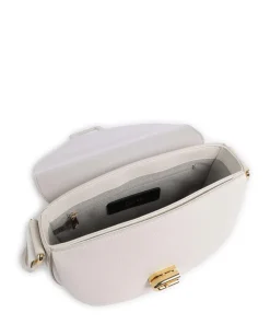 Lotus S Umhängetasche genarbtes Leder weiß