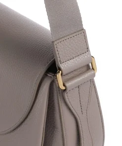 Lotus S Umhängetasche genarbtes Leder taupe