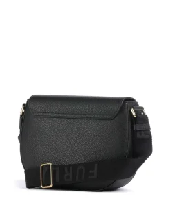 Lotus S Umhängetasche genarbtes Leder schwarz