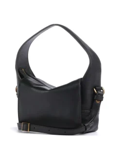 Lou 2 Calf Optic XS Umhängetasche fein genarbtes Leder schwarz