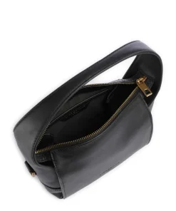 Lou 2 Calf Optic XS Umhängetasche fein genarbtes Leder schwarz