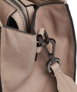 Lou 2 3D Leather L Handtasche genarbtes Leder beige