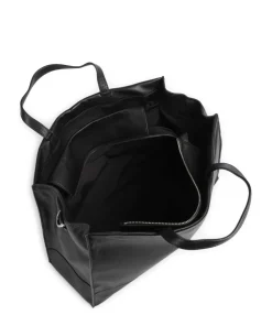 Lou 2 3D Leather L Handtasche genarbtes Leder schwarz