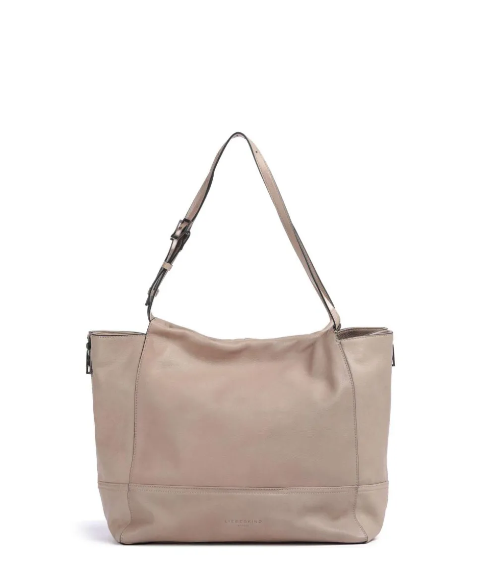 Lou 2 3D Leather L Shopper genarbtes Rindsleder beige