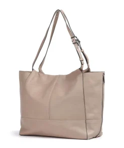 Lou 2 3D Leather L Shopper genarbtes Rindsleder beige
