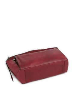 Lou 2 3D Leather M Beuteltasche genarbtes Rindsleder rot