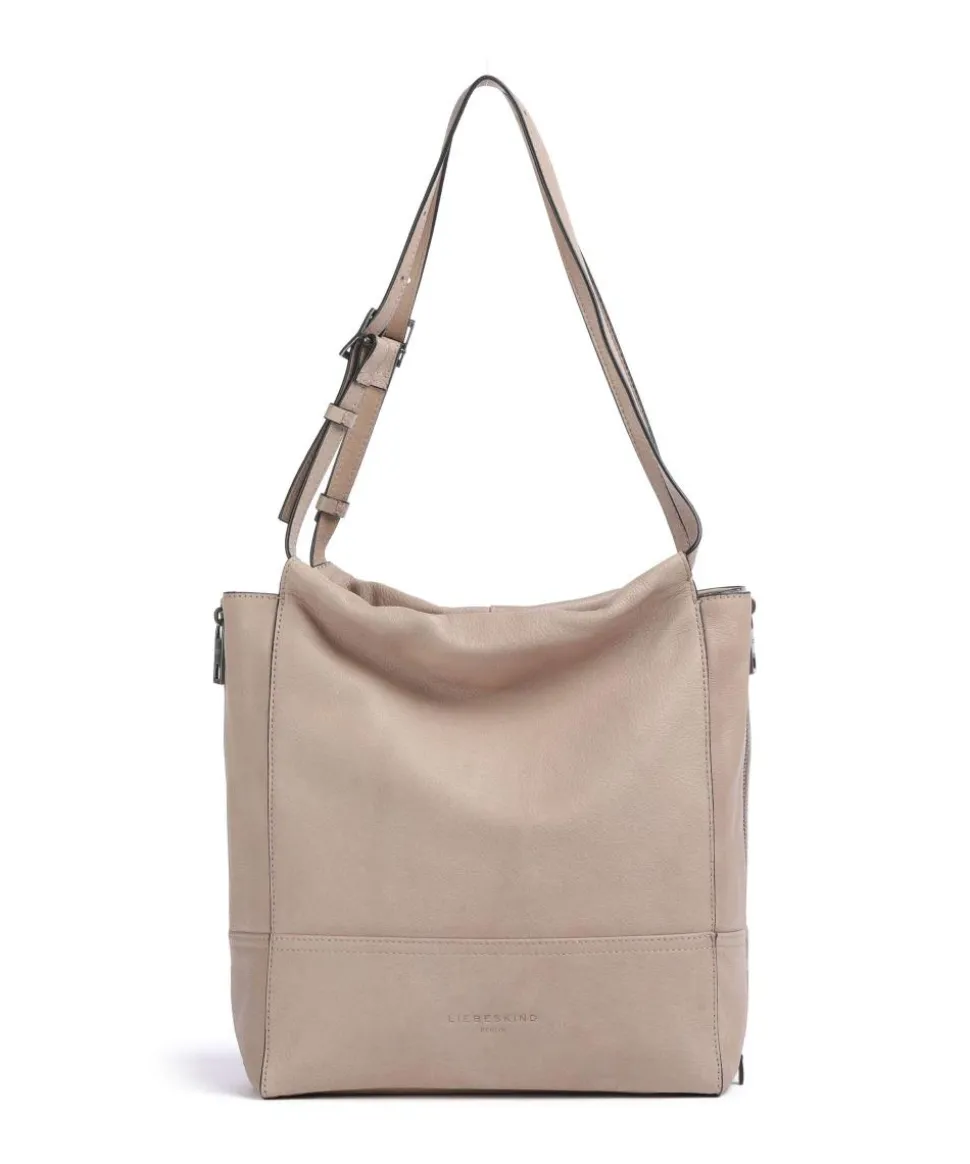 Lou 2 3D Leather M Shopper genarbtes Leder beige
