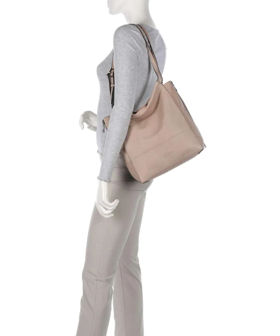 Lou 2 3D Leather M Shopper genarbtes Leder beige