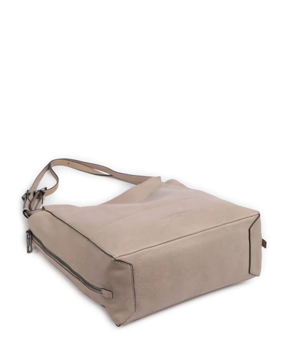 Lou 2 3D Leather M Shopper genarbtes Leder beige