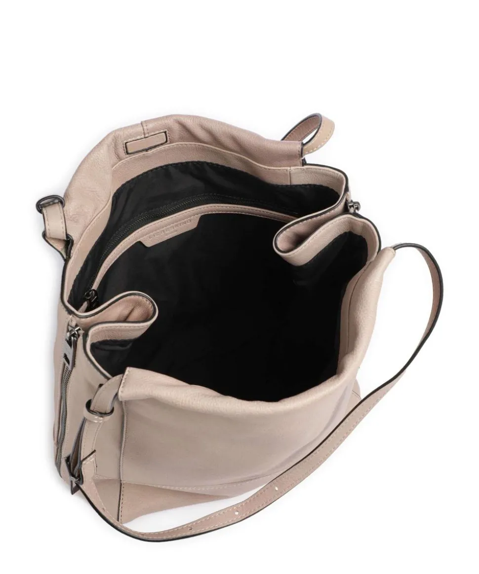 Lou 2 3D Leather M Shopper genarbtes Leder beige