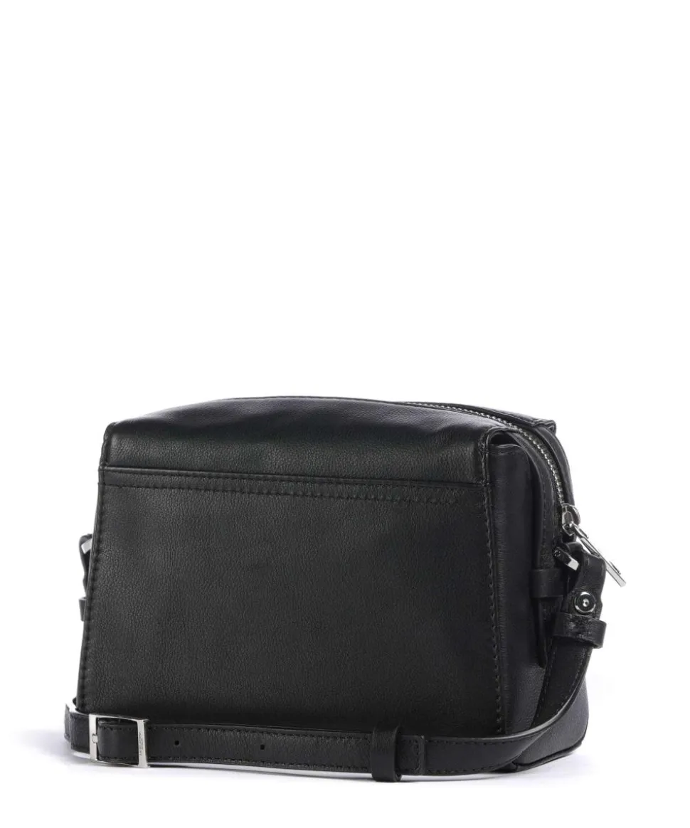 Lou 2 3D Leather S Umhängetasche genarbtes Rindsleder schwarz