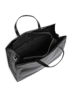 Lou 2 New Croco L Handtasche geprägtes Leder schwarz