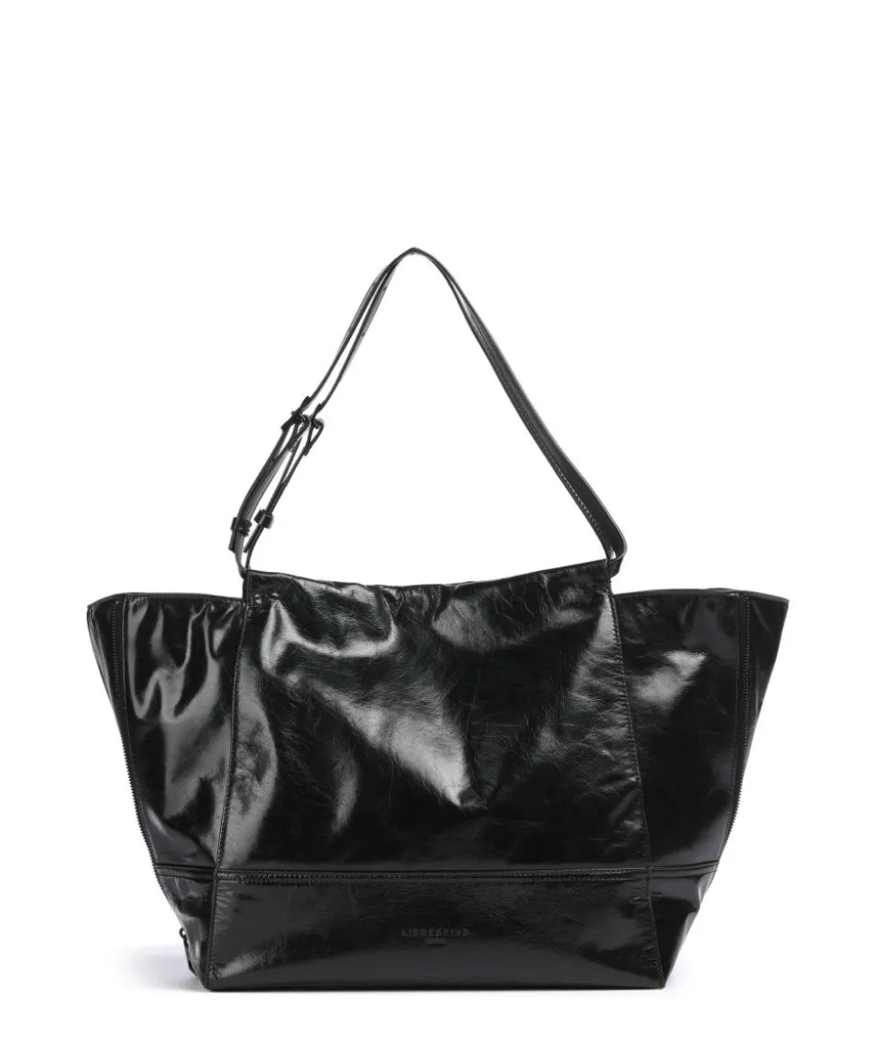 Lou 2 Paper Touch L Shopper Leder schwarz