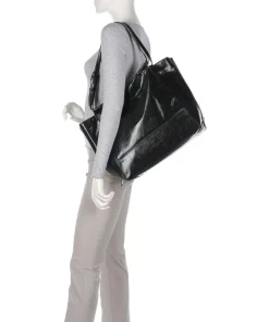 Lou 2 Paper Touch L Shopper Leder schwarz