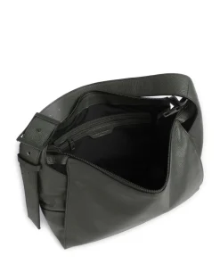 Lou Small Pebble M Beuteltasche genarbtes Rindsleder dunkelgrün