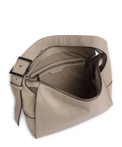 Lou Small Pebble M Beuteltasche genarbtes Rindsleder beige
