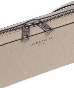 Lou Small Pebble XS Geldbörse genarbtes Rindsleder beige