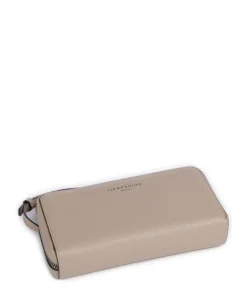 Lou Small Pebble XS Geldbörse genarbtes Rindsleder beige