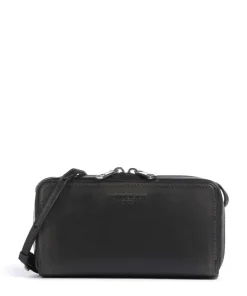 Lou Vintage Leather XS Geldbörse fein genarbtes Rindsleder schwarz