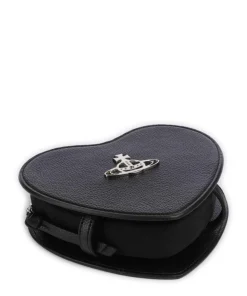 Louise Heart Grain Umhängetasche Lederimitat schwarz