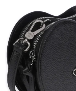 Louise Heart Grain Umhängetasche Lederimitat schwarz