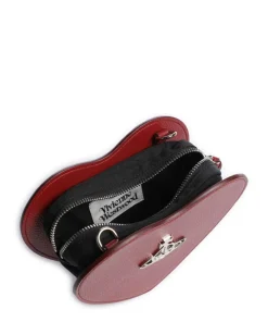 Louise Heart Grain Umhängetasche Lederimitat rot