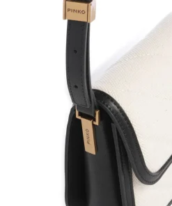 Love Box Mini Umhängetasche Canvas beige/schwarz