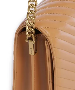 Love Click Classic Umhängetasche Schafsleder hellbraun