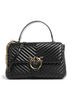 Love Lady Puff Big Handtasche Schafsleder schwarz