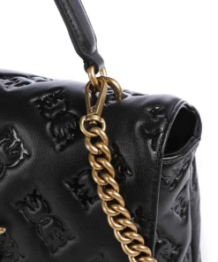 Love Lady Puff Classic Handtasche geprägtes Leder schwarz